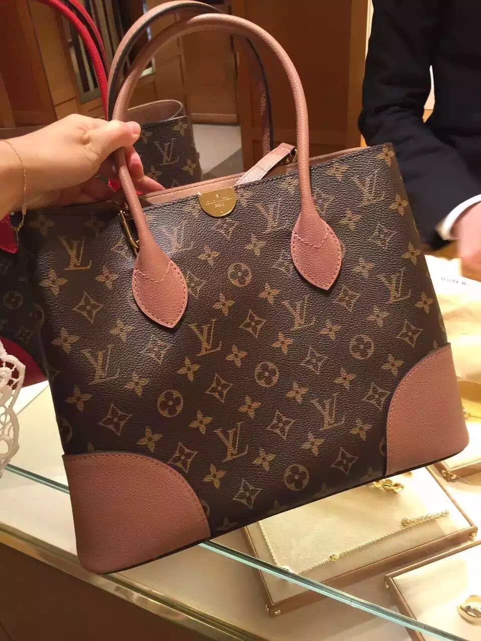 Louis Vuitton Monogram Coated Flandrin Bag M41597 Rose